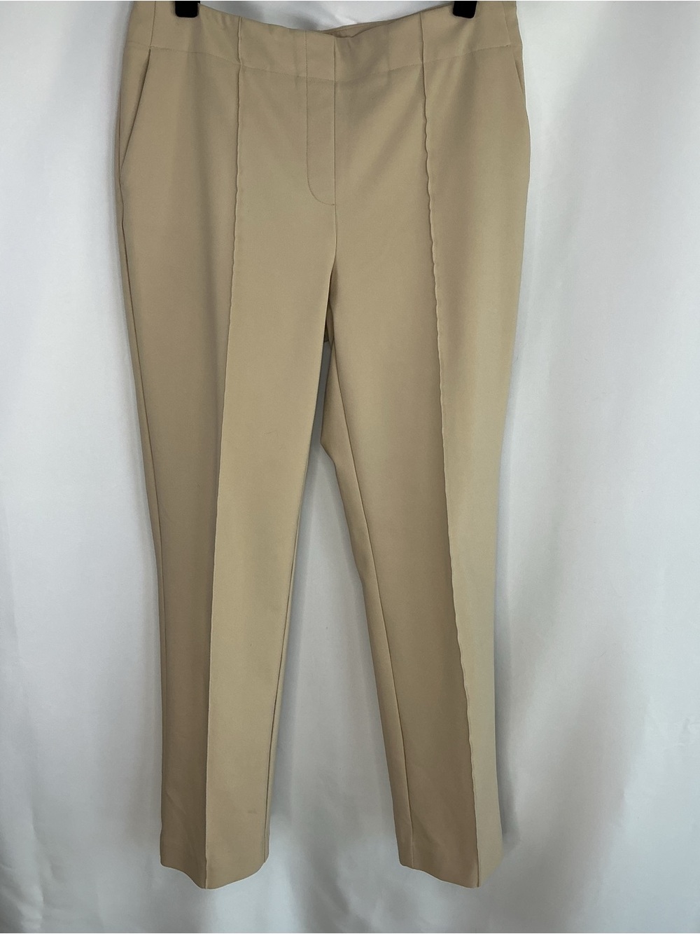 Rachel Zoe | Tailored Beige Minimalist Careerwear Pants Luxury Basics Size 8 - Picture 5 of 7